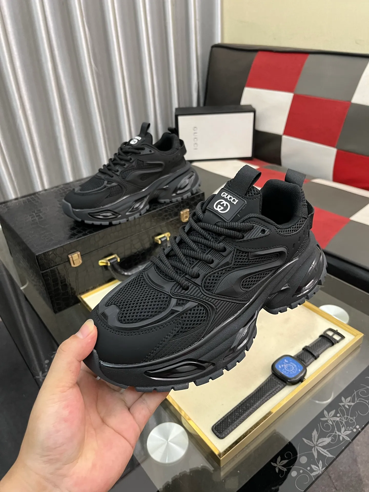 Men's shoes💰480⌚️⌚️【GUCCI】Gaobang casual and fashionable men's shoes👟hot style💥simple and elegant style, exclusive for trendy men. Unique official website latest brand elements👑Gucci original decoration, fashionable and generous, original calfskin fabric➕Comfortable leather lining ✅Size: 38-44, 2⃣️colors available